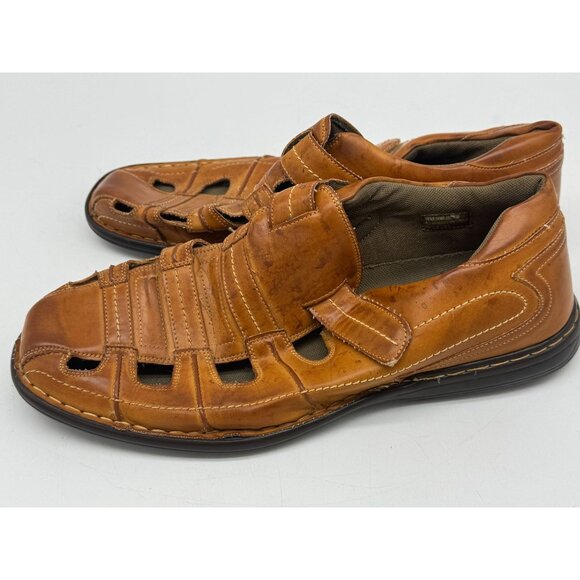 Stacy Adams Men's Light Weight Leather Sandals Summer Size 12M Brown Casual - Picture 10 of 12